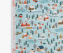 RIFLE PAPER CO HOLIDAY CLASSICS, Holiday Village in Misty - by the half-meter - by the half-meter - Elegante Virgule Canada, Canadian Fabric Quilt Shop, Quilting Cotton
