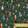 RIFLE PAPER CO HOLIDAY CLASSICS, Nutcracker in Evergreen Metallic - by the half-meter - by the half-meter - Elegante Virgule Canada, Canadian Fabric Quilt Shop, Quilting Cotton