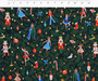 RIFLE PAPER CO HOLIDAY CLASSICS, Nutcracker in Evergreen Metallic - by the half-meter - by the half-meter - Elegante Virgule Canada, Canadian Fabric Quilt Shop, Quilting Cotton