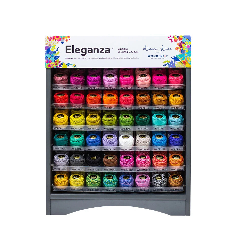 Wonderfil Specialty Tread ALISON GLASS, Eleganza Perle Floss 8wt Wonderfil Specialty Tread ALISON GLASS, Eleganza Perle Floss 8wt