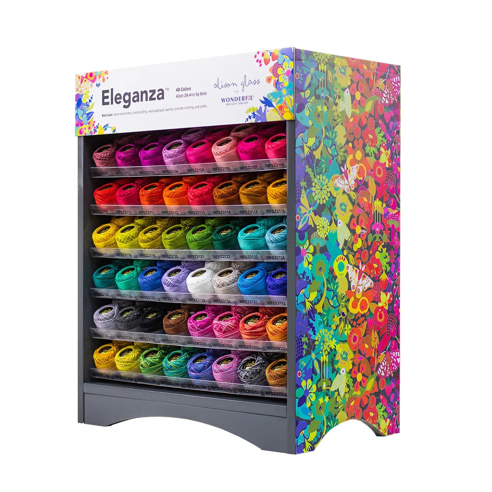 Wonderfil Specialty Tread ALISON GLASS, Eleganza Perle Floss 8wt