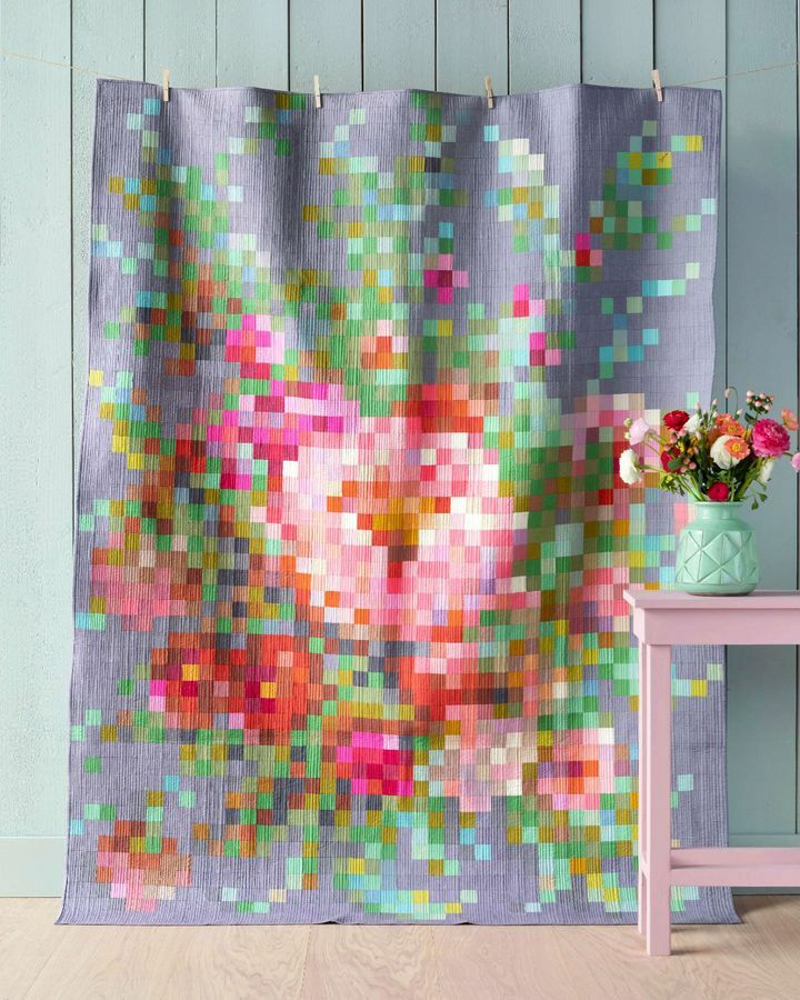 TILDA Flower Bouquet Embroidery Quilt kit, Tilda Fabrics, ELEGANTE VIRGULE CANADA