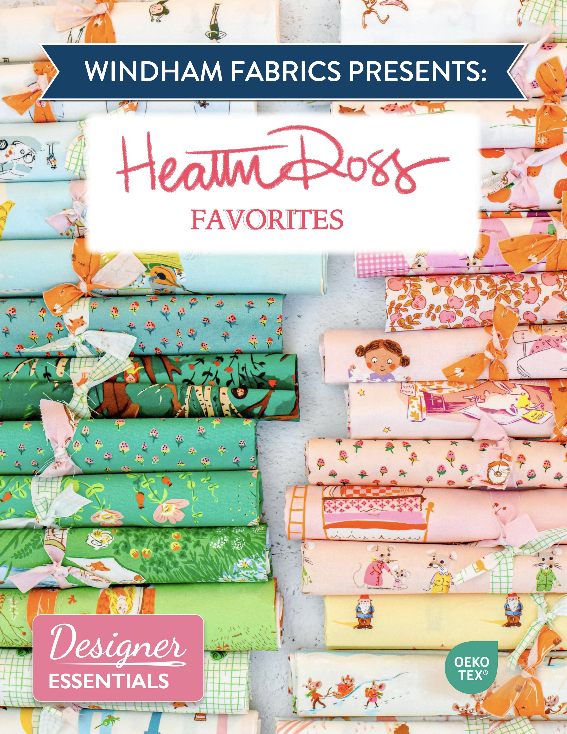 HEATHER ROSS Favorites,  Windham Fabrics - ELEGANTE VIRGULE CANADA, Canadian Fabric Quilt Shop, Quilting Cotton, Heather Ross USA, Magasin de tissus, Boutique tissu Rive-Nord Laval Mascouche Terrebonne
