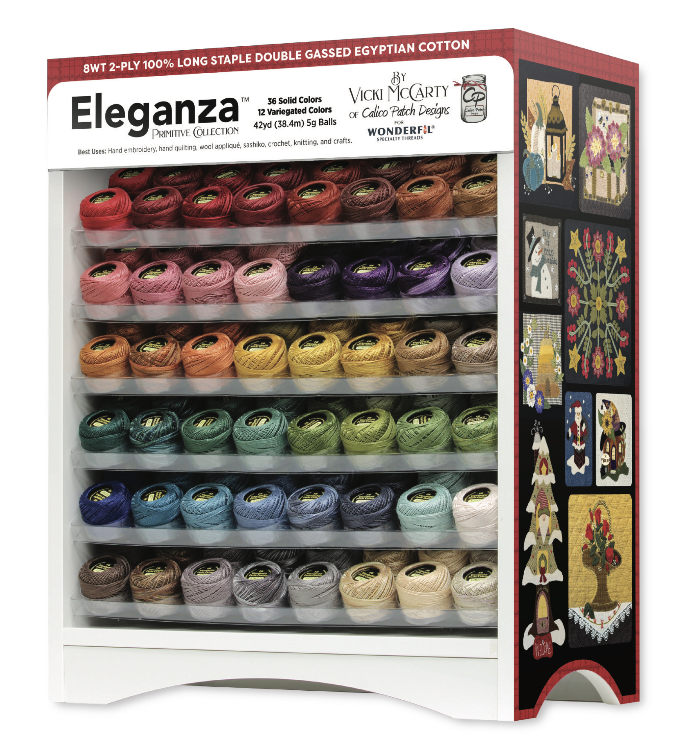 Calico Patch Designs, Wonderfil Specialty Thread Vicky McCarty, Eleganza Perle Floss 8wt