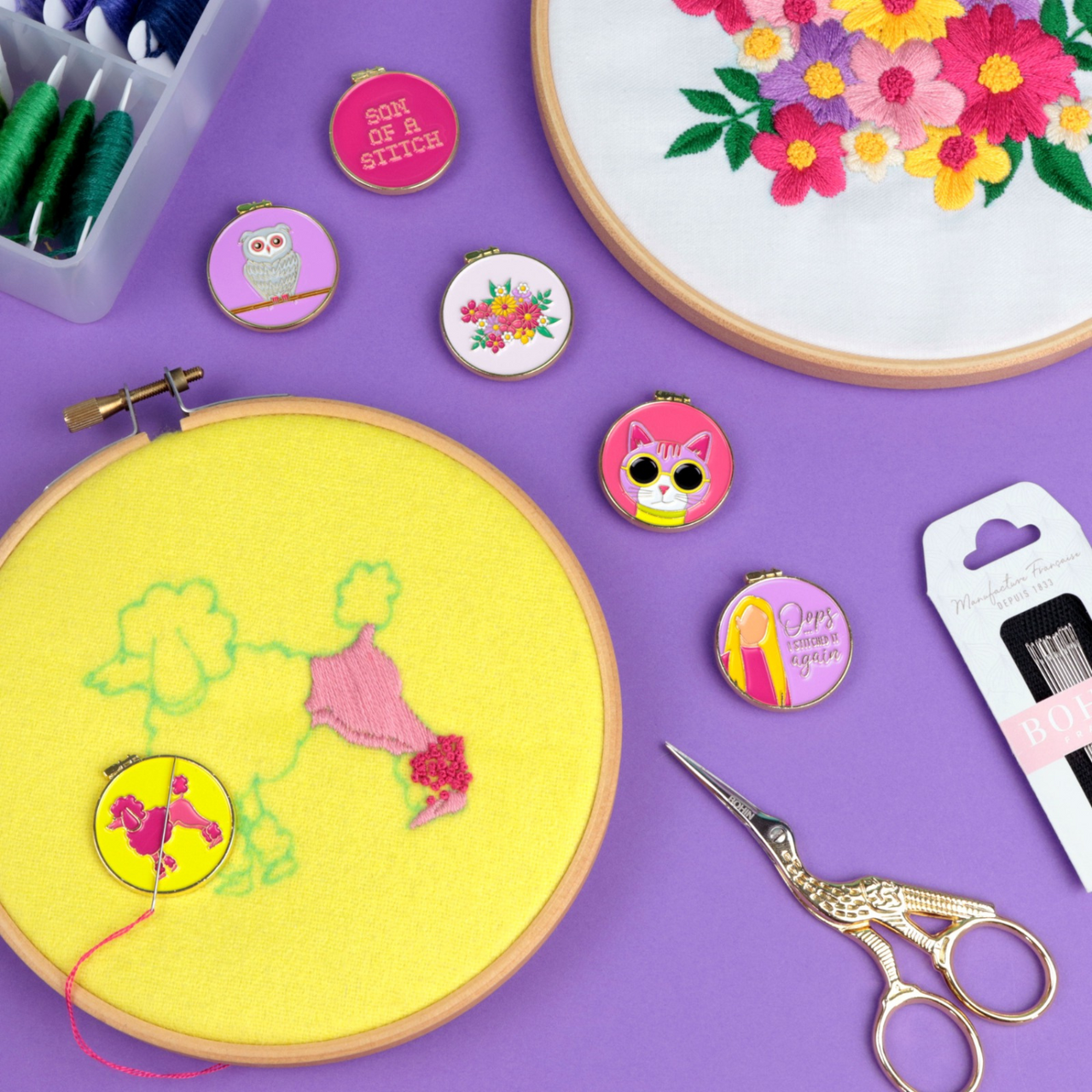 BOHIN Enamel Needle Minders