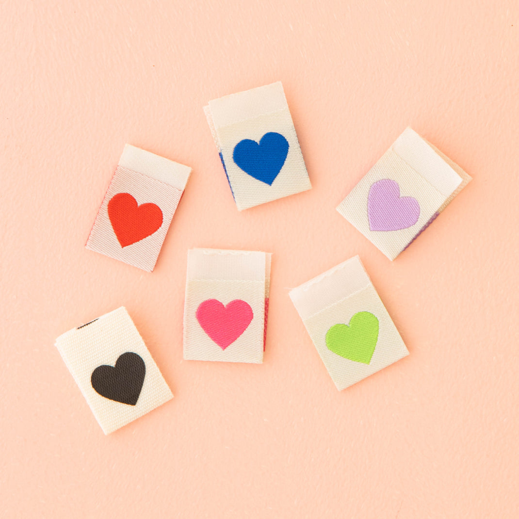 Sarah Hearts, Étiquettes tissées Sarah Hearts, Étiquettes tissées