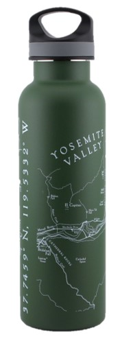 Yosemite Valley Map Water Bottle