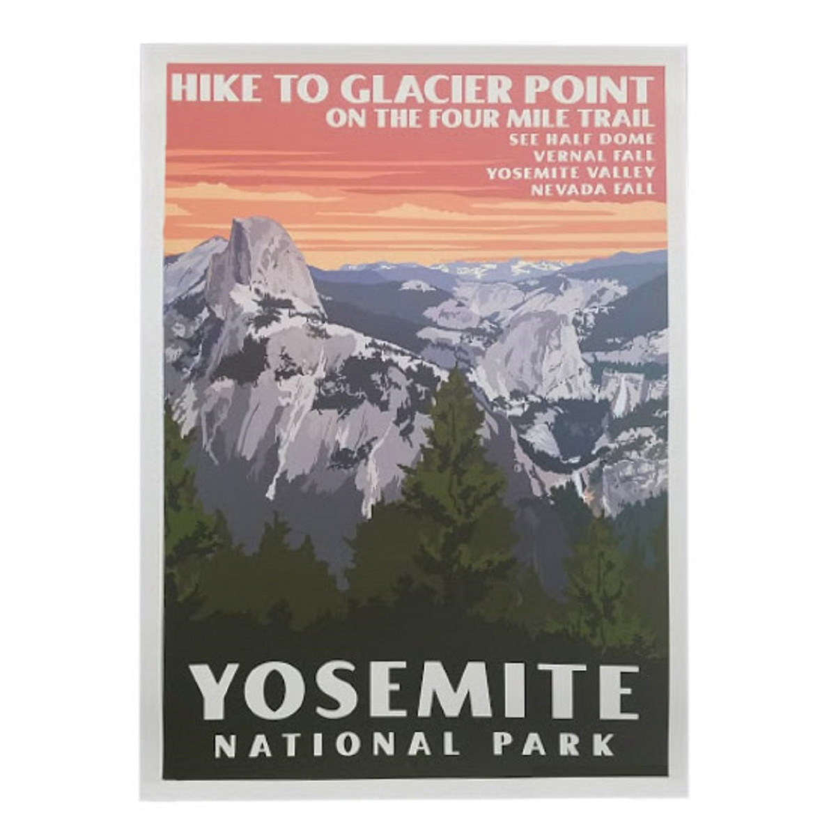 Poster - Retro Glacier Point 13x18