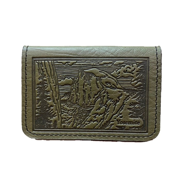 Half Dome Leather Card Holder - Fern