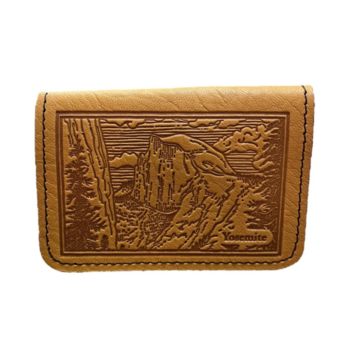 Half Dome Leather Card Holder - Marigold Half Dome Leather Card Holder - Marigold