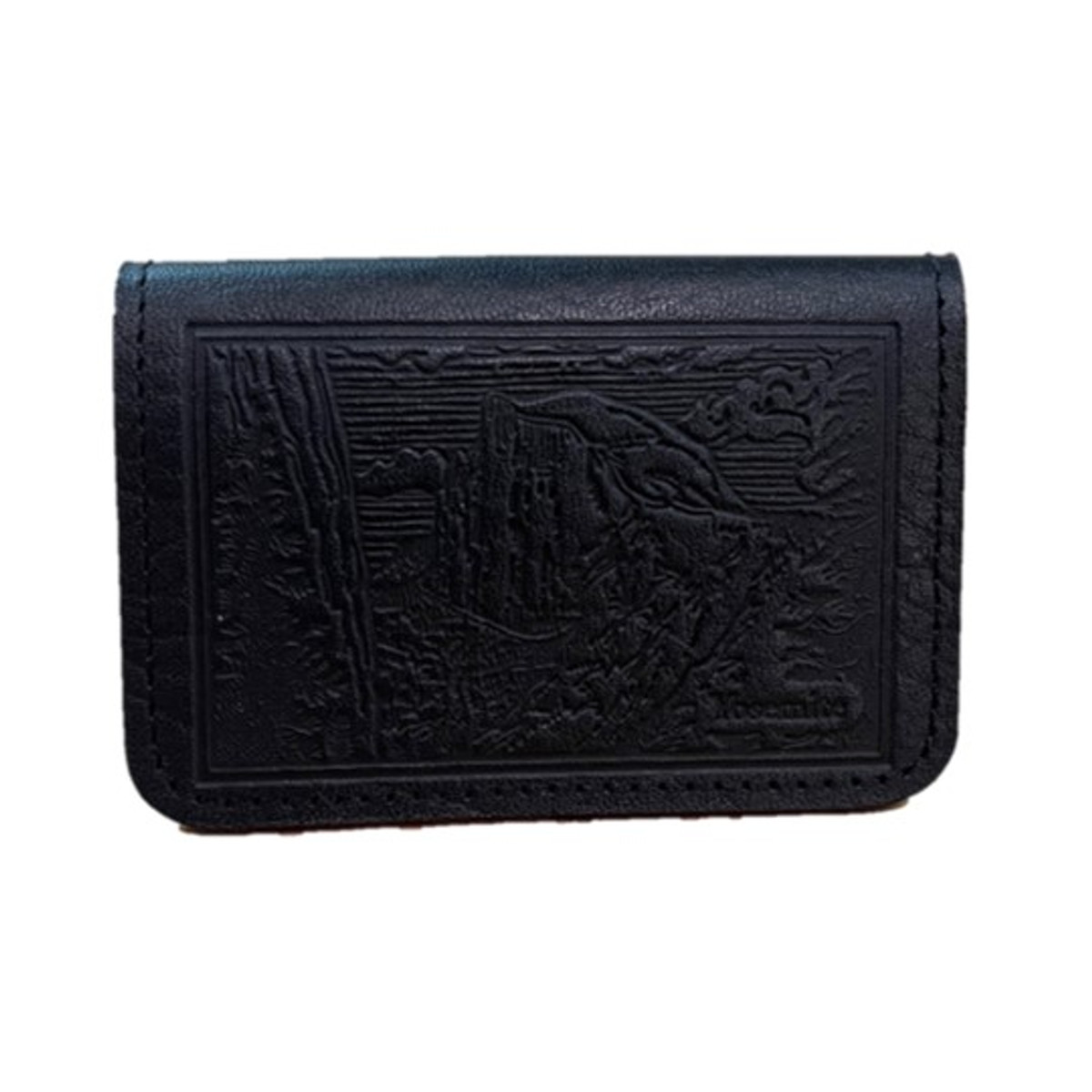 Half Dome Leather Card Holder - Black