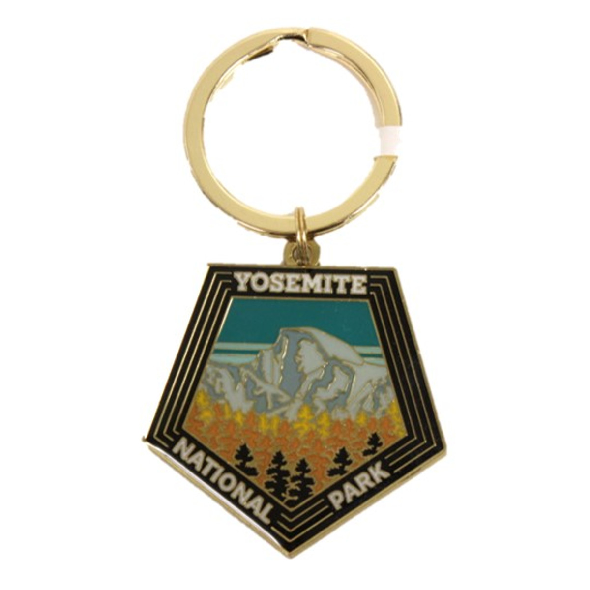 Half Dome Night Pentagon Keychain