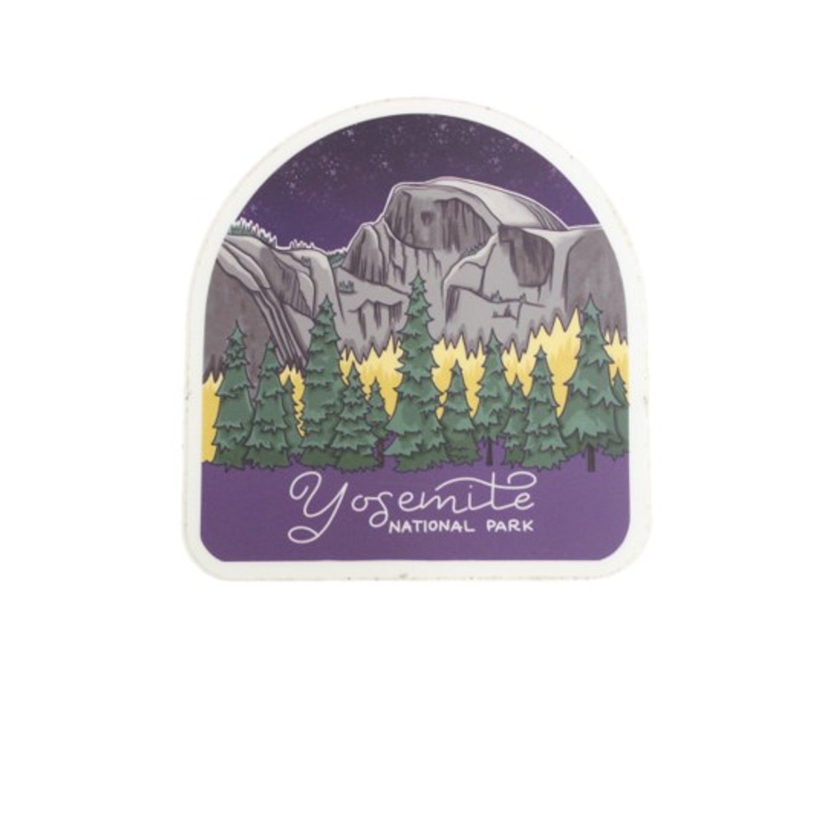Half Dome Night Sticker