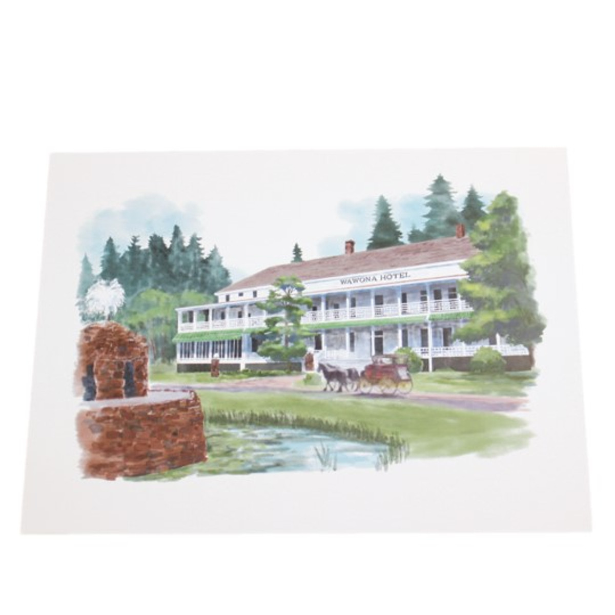 Wawona Watercolor Poster 9X12 Wawona Watercolor Poster 9X12