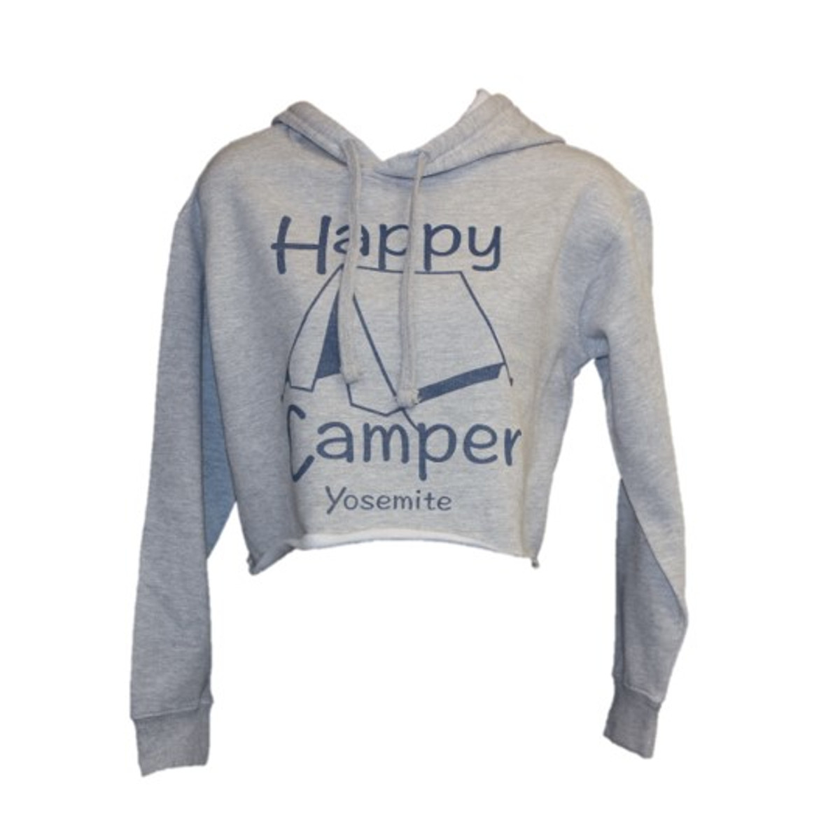 Women's Hood Happy Camper Crop Sweatshirt Women's Hood Happy Camper Crop Sweatshirt