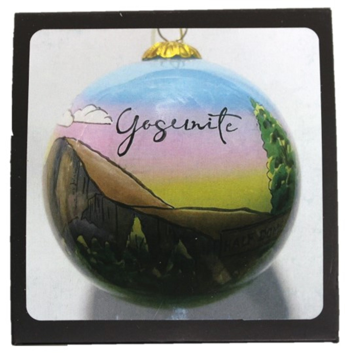 Yosemite Half Dome Glass Ornament Yosemite Half Dome Glass Ornament