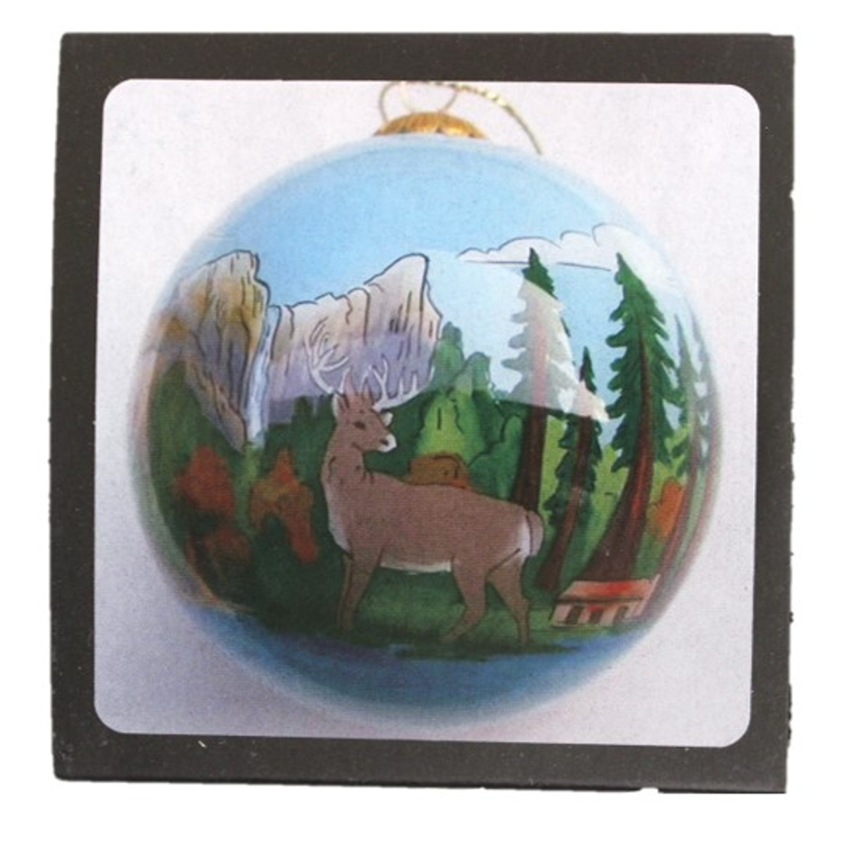Yosemite Scenes Glass Ornament