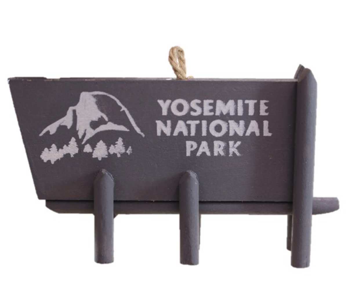 Yosemite Sign Wood Ornament