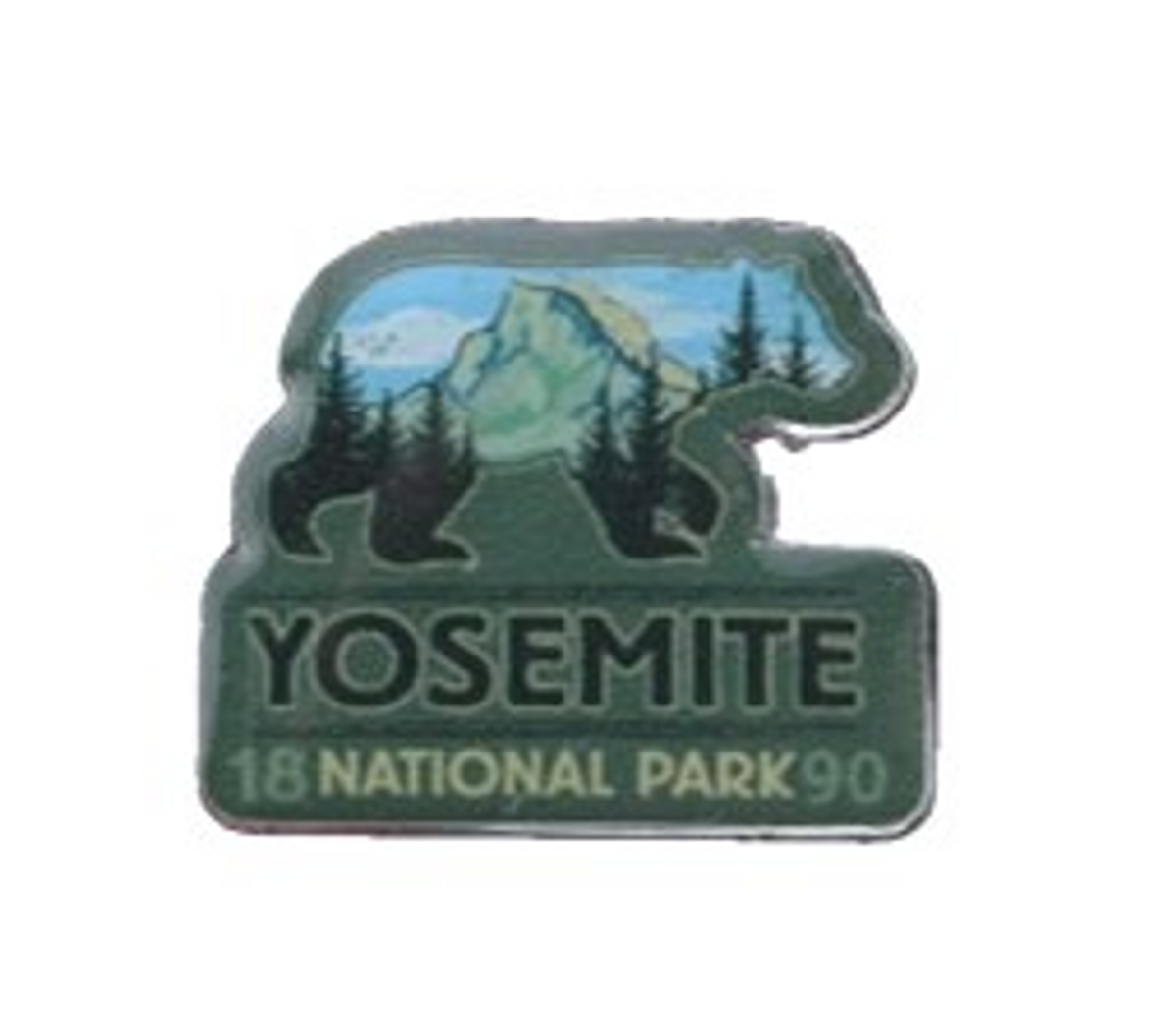 Bear Shape Half Dome Pin