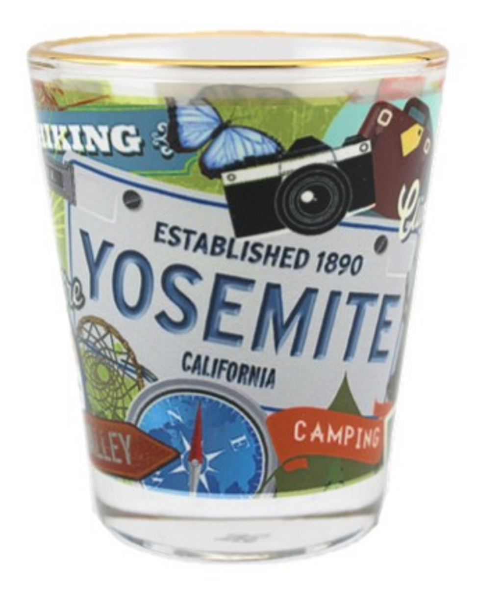 Yosemite Pop Art Collage Shot Glass