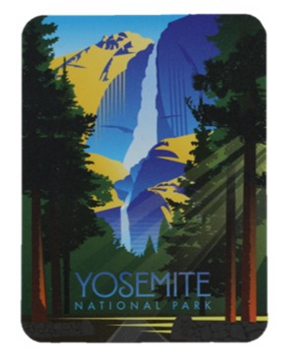 Yosemite Falls Trail Retro Decal