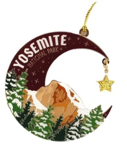 Half Dome Crescent Moon Ornament
