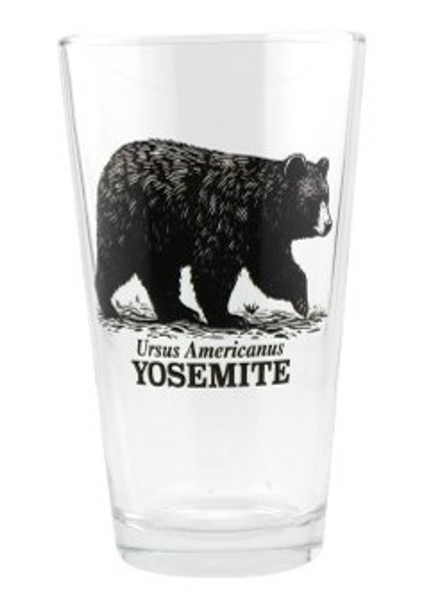 Black Bear Sketch Yosemite Pint Glass