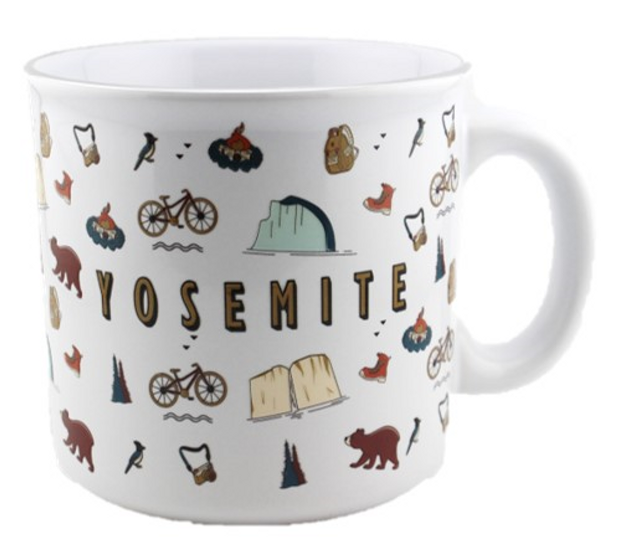 Camp Yosemite Icons Enamel Mug