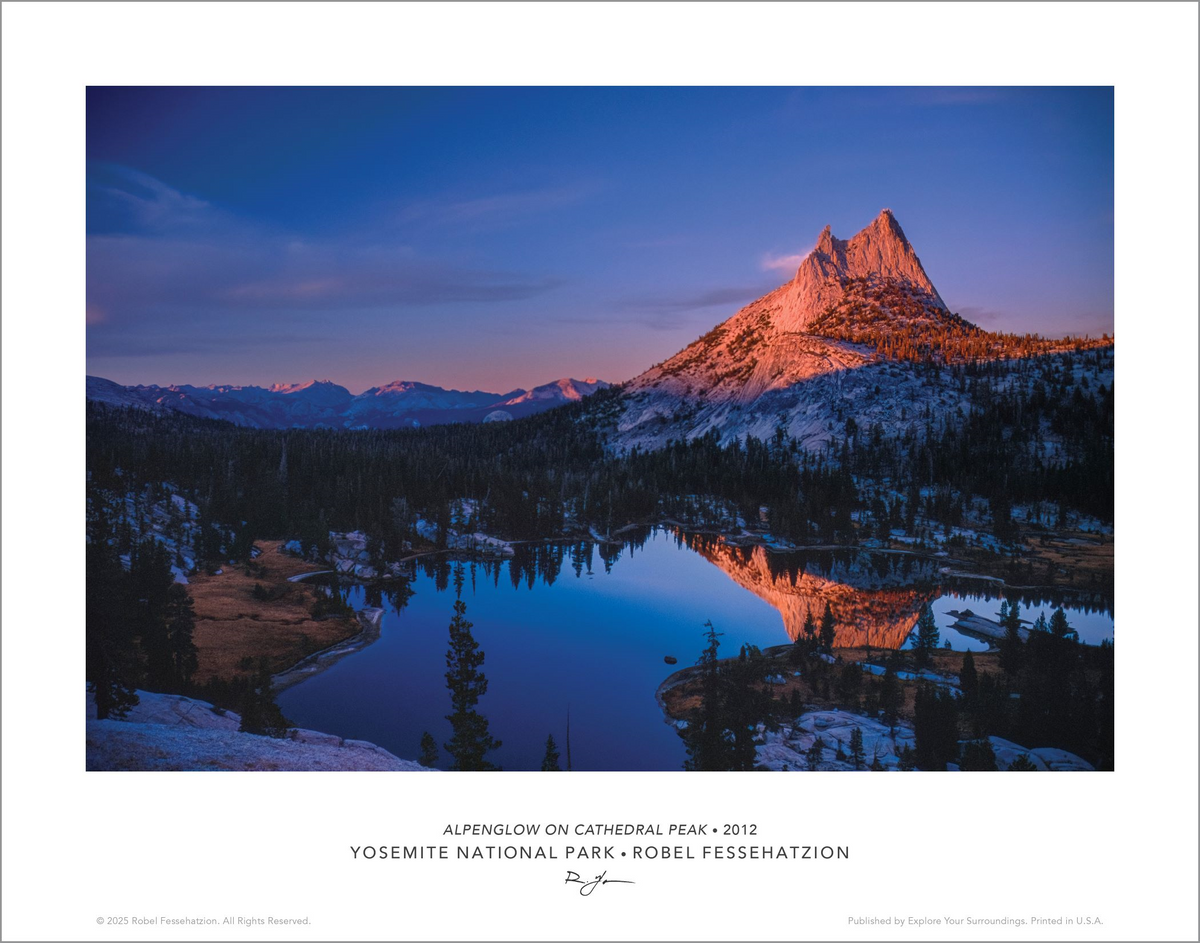 Alpenglow On Cathedral Peak Special Edition Print Alpenglow On Cathedral Peak Special Edition Print