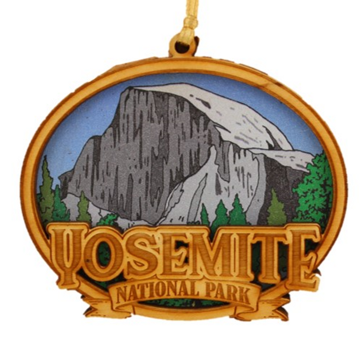 Half Dome Color Wood Ornament