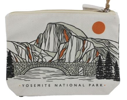 Yosemite Contour Lines Zippered Pouch