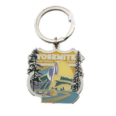 Half Dome Highway Sign Keychain