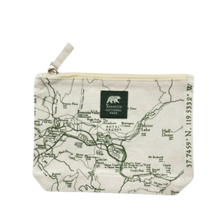Yosemite Line Map Canvas Pouch
