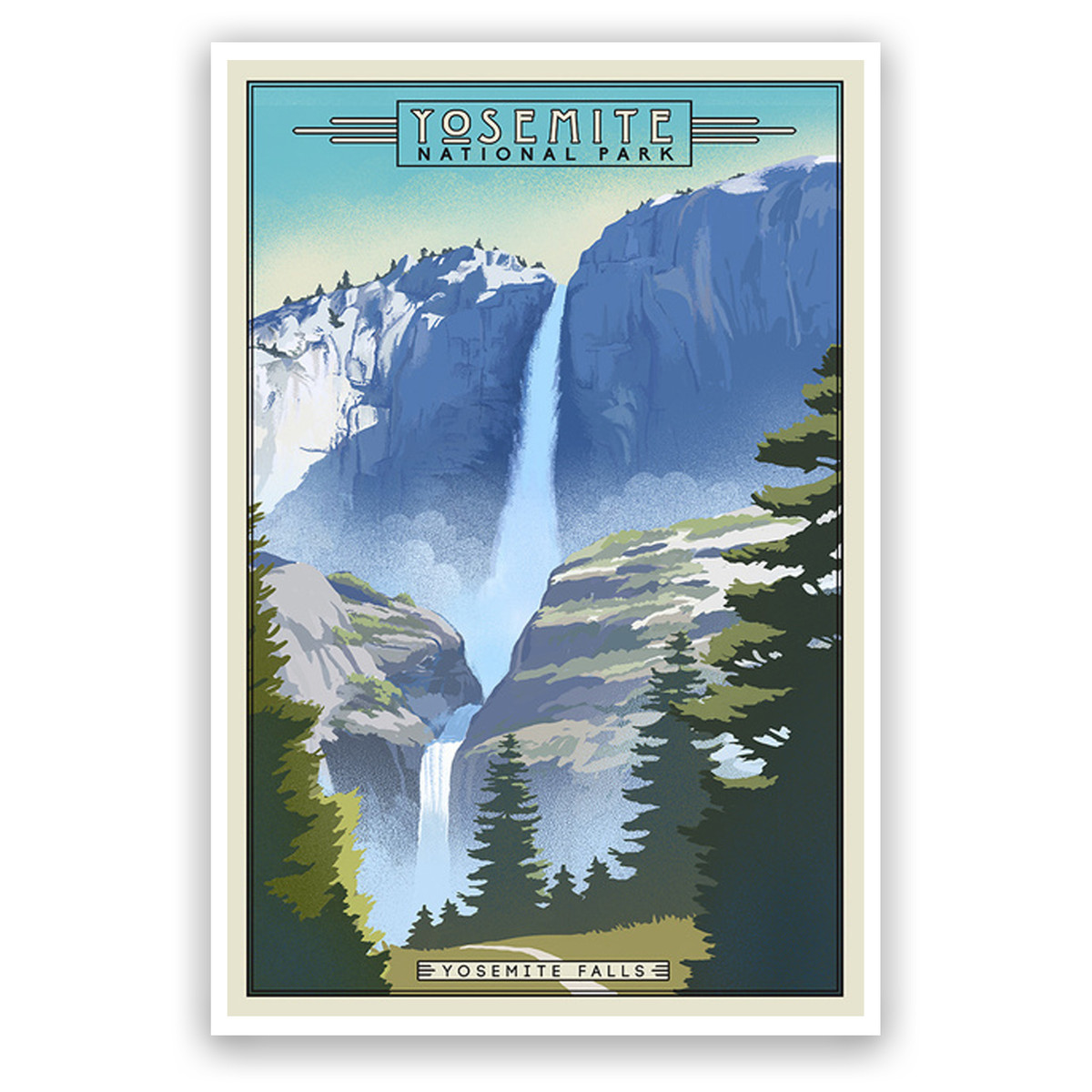 Yosemite Falls Poster 12X18