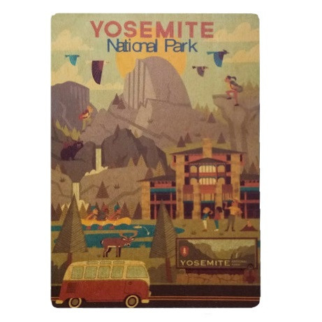 Geometric Wood Postcard