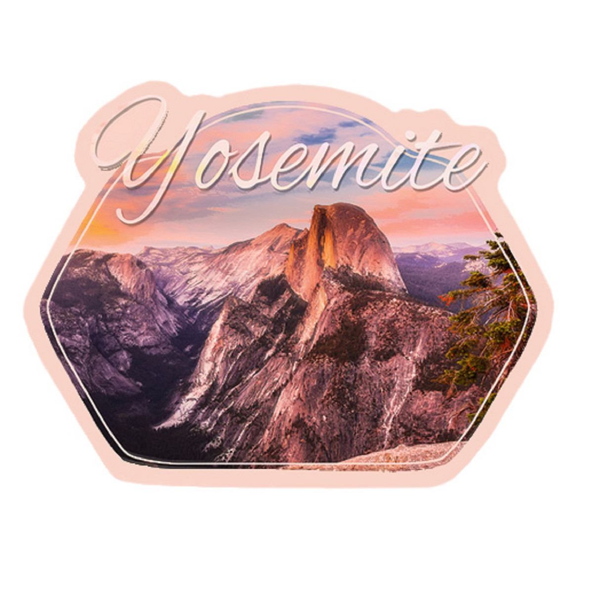 Sunset Half Dome Sticker - Large