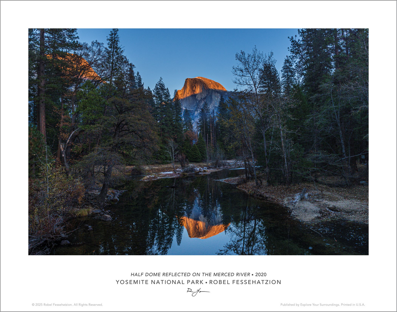 Half Dome Reflected on the Merced River Special Edition Print
