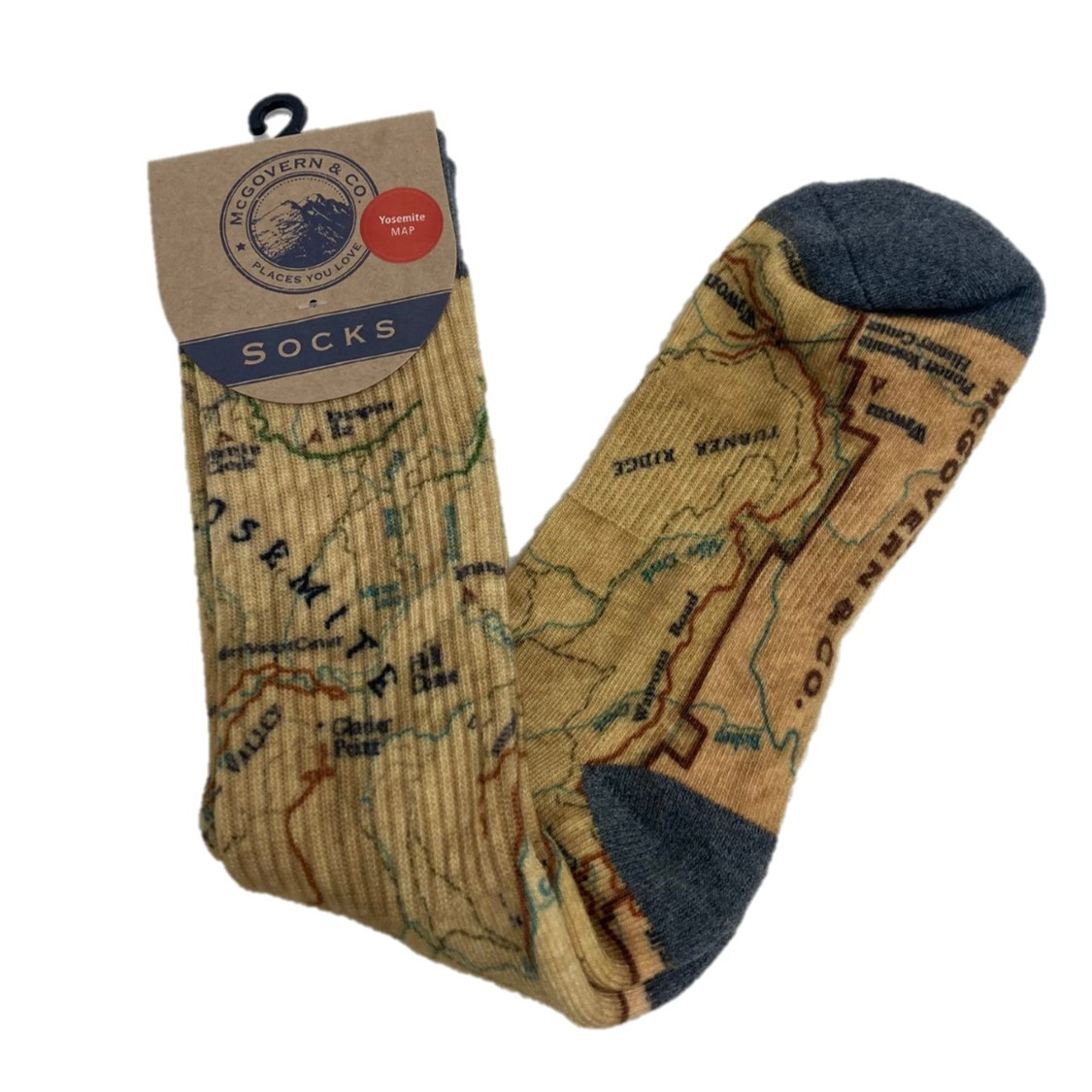 Yosemite Map Sock - Yosemite Online Store