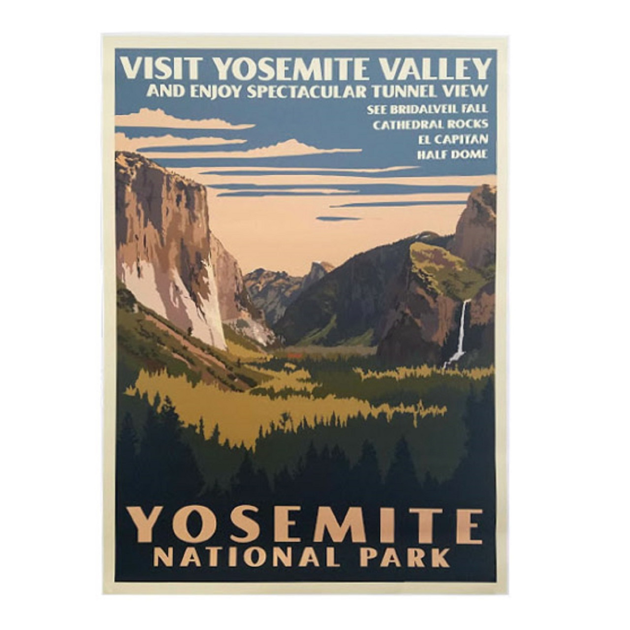 Poster - Retro Tunnel View 13x18 - Yosemite Online Store