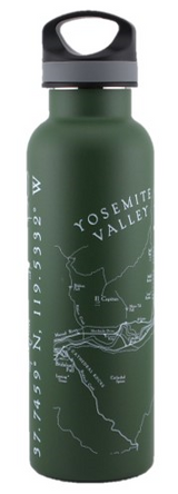 Yosemite Valley Map Water Bottle