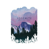 Poster - Watercolor Half Dome 13x18