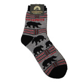 Bear Plaid Stripe Sock - L/XL