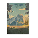 Glacer Point Road Wood Magnet