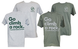 Go Climb A Rock Tee HEATHER GREEN AND GREY