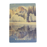 Half Dome Winter Wood Postcard