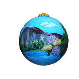 Yosemite Half Dome Scene Glass Ornament