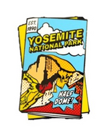 Half Dome Comic Scene Pin