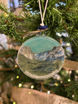 Tunnel View Glass Ornament