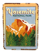 Half Dome Stressed Retro Magnet