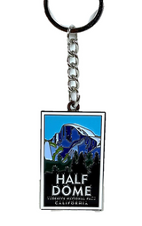 Half Dome Enamel Keychain